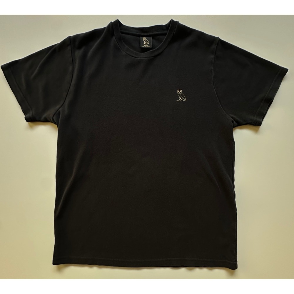 OVO Octobers Very Own Essential Owl Logo T-Shirt Black Gold Men's Size Large